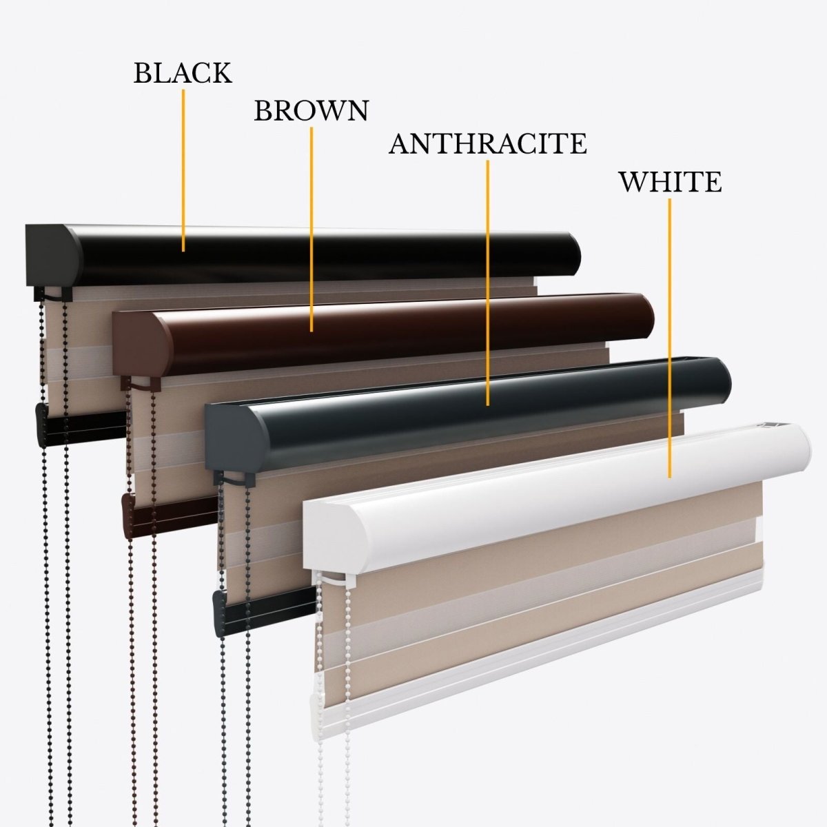 Blackout Delicacy Taupe Grey Day & Night Blinds - Zen Shades