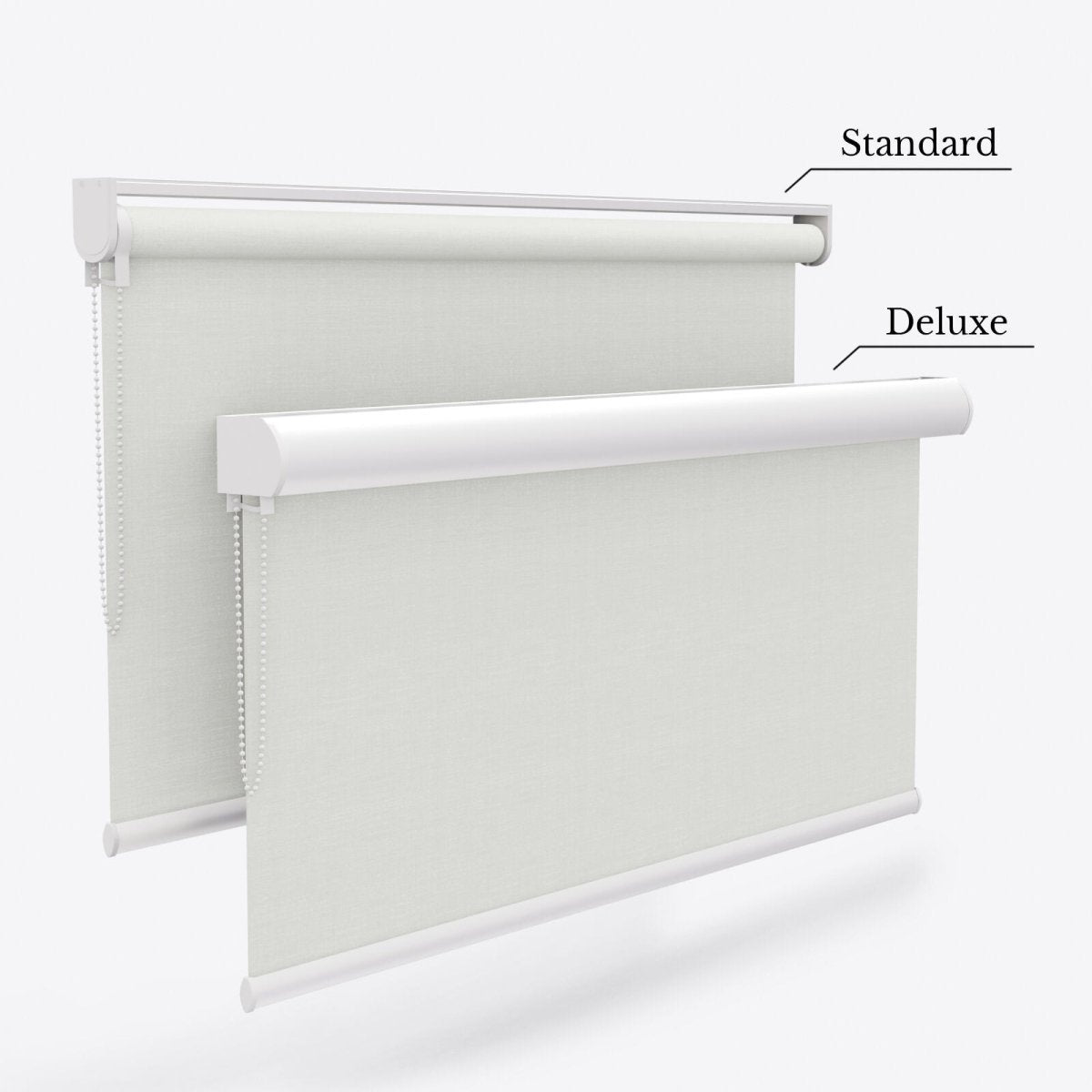 Bliss Vaporous Grey Blackout Roller Blinds - Zen Shades