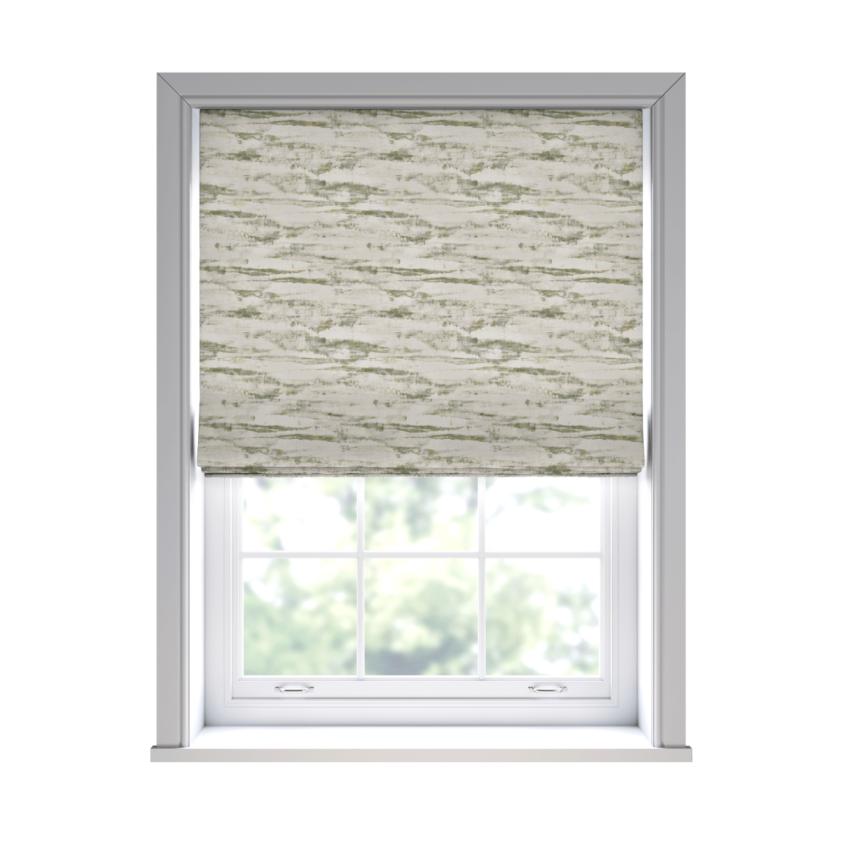 Canvas Moss Roman Blinds - Zen Shades