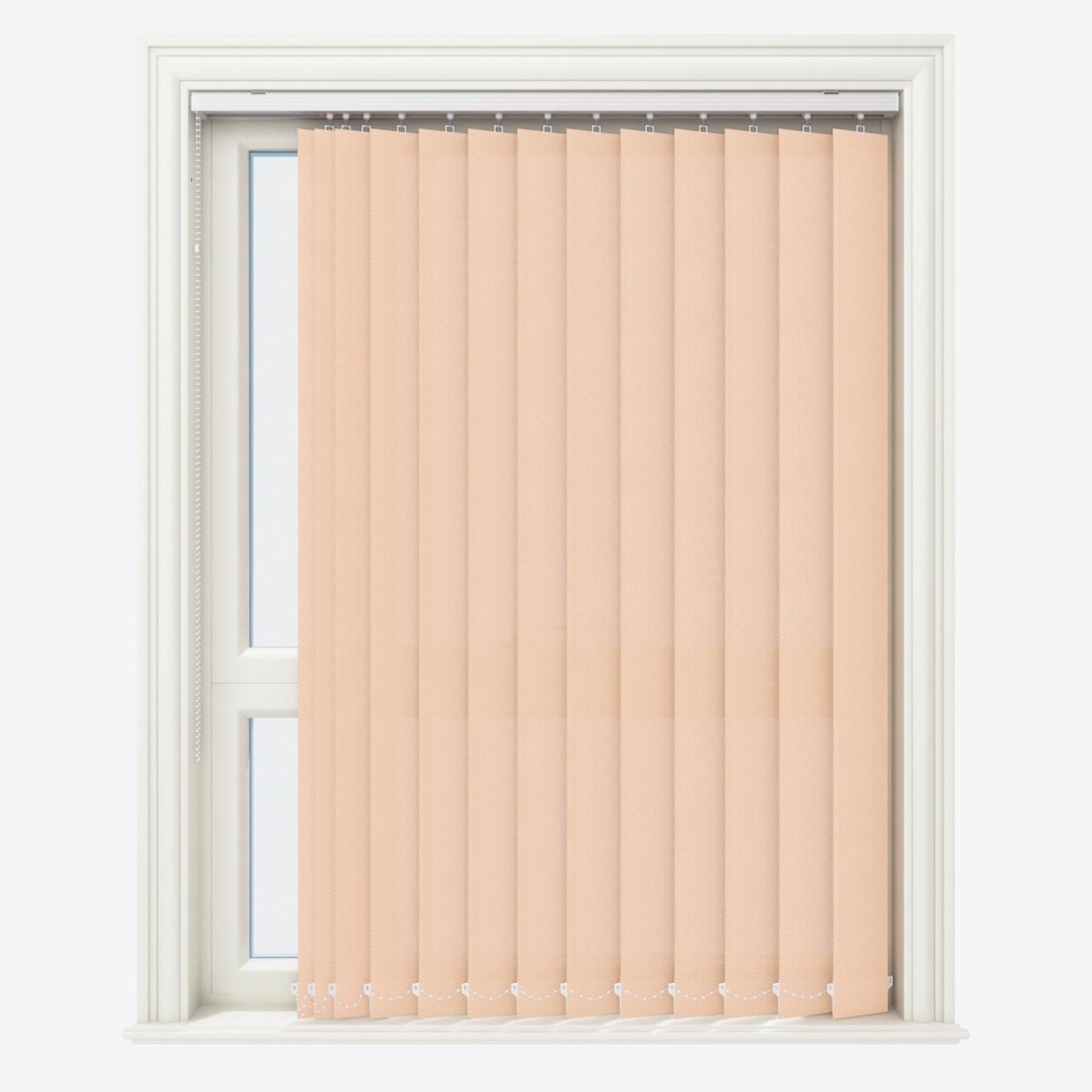 Herringbone Ivory Cream Vertical Blinds Replacement Slats - Zen Shades