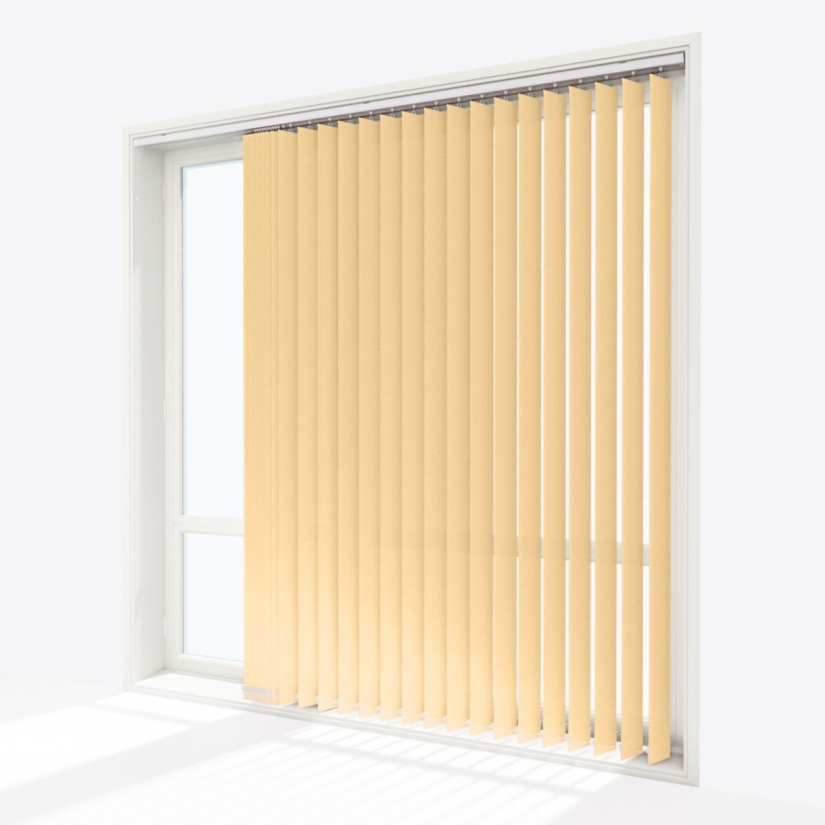 Herringbone Sandalwood Beige Vertical Blinds Replacement Slats - Zen Shades