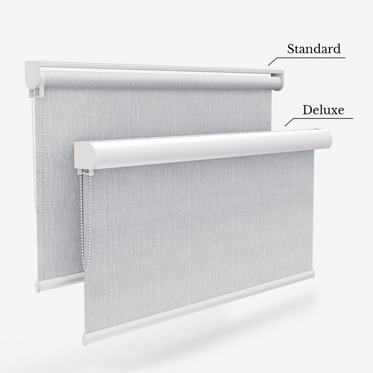 Lunara Light Grey Blackout Roller Blinds - Zen Blinds