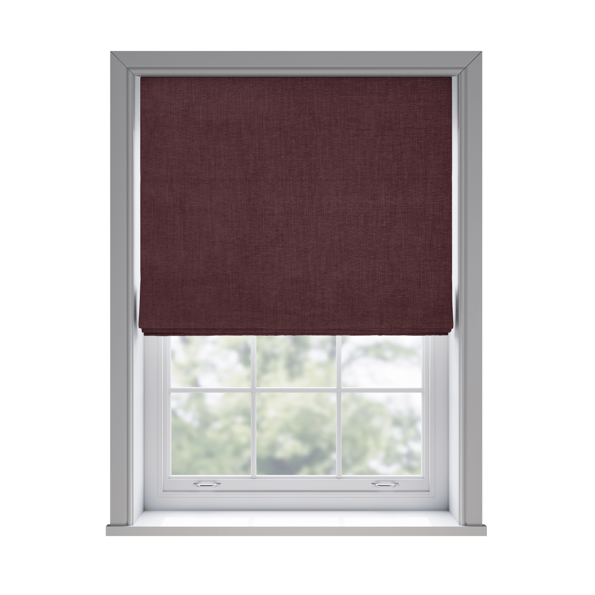 Ortega Cranberry Roman Blinds - Zen Shades