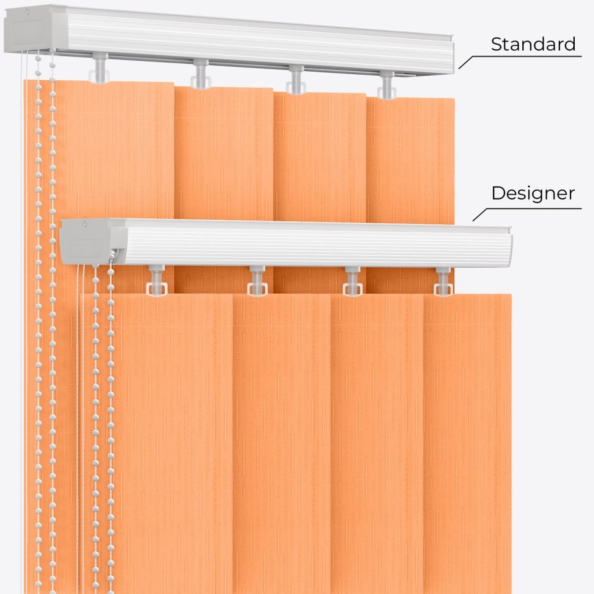 Pacific Papaya Vertical Blinds - Zen Shades