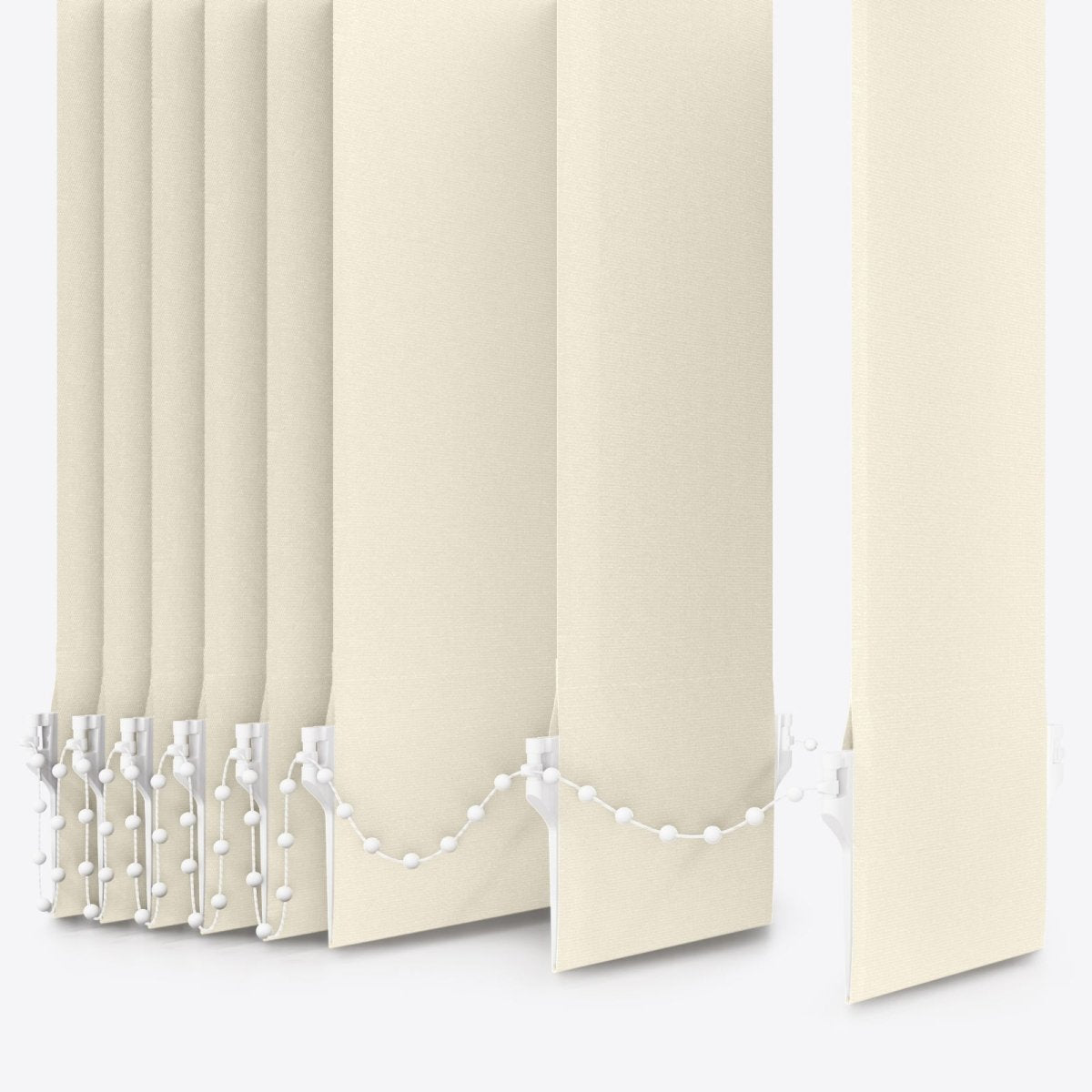 Pristine Tofu Blackout Vertical Blinds - Zen Shades