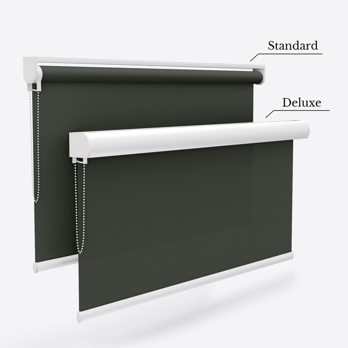 Sheero Ink Black Roller Blinds - Zen Blinds