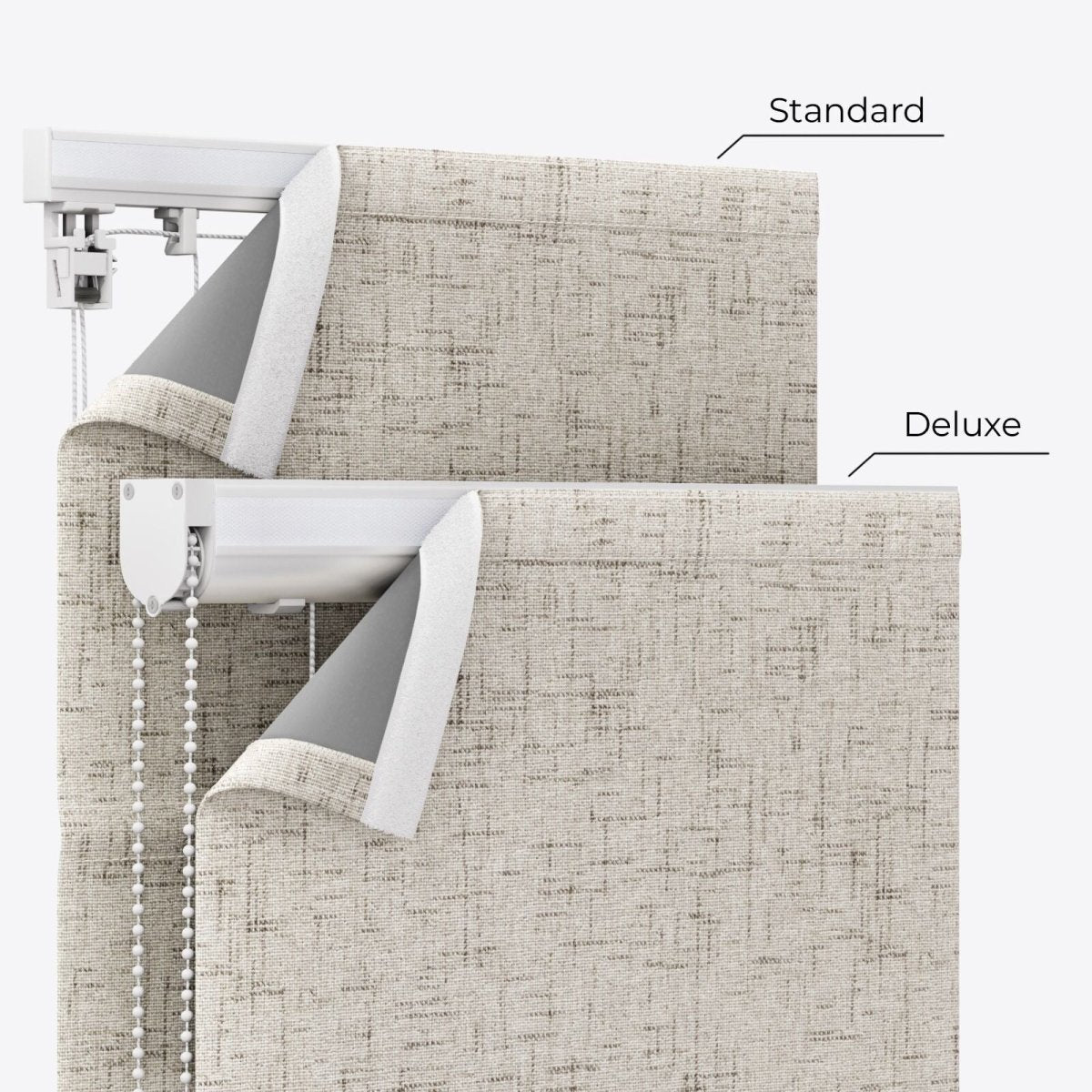 Silver Lining Blackout Roman Blinds - Zen Shades