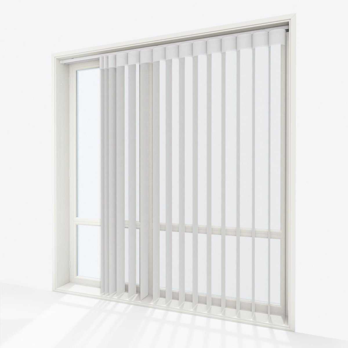 Spotted Star White Day & Night Vertical Sheer 40cm - Zen Shades