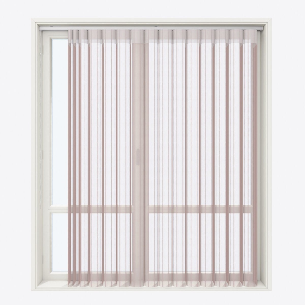 Stripe Adobe Rose Day & Night Vertical Sheer 40cm - Zen Shades