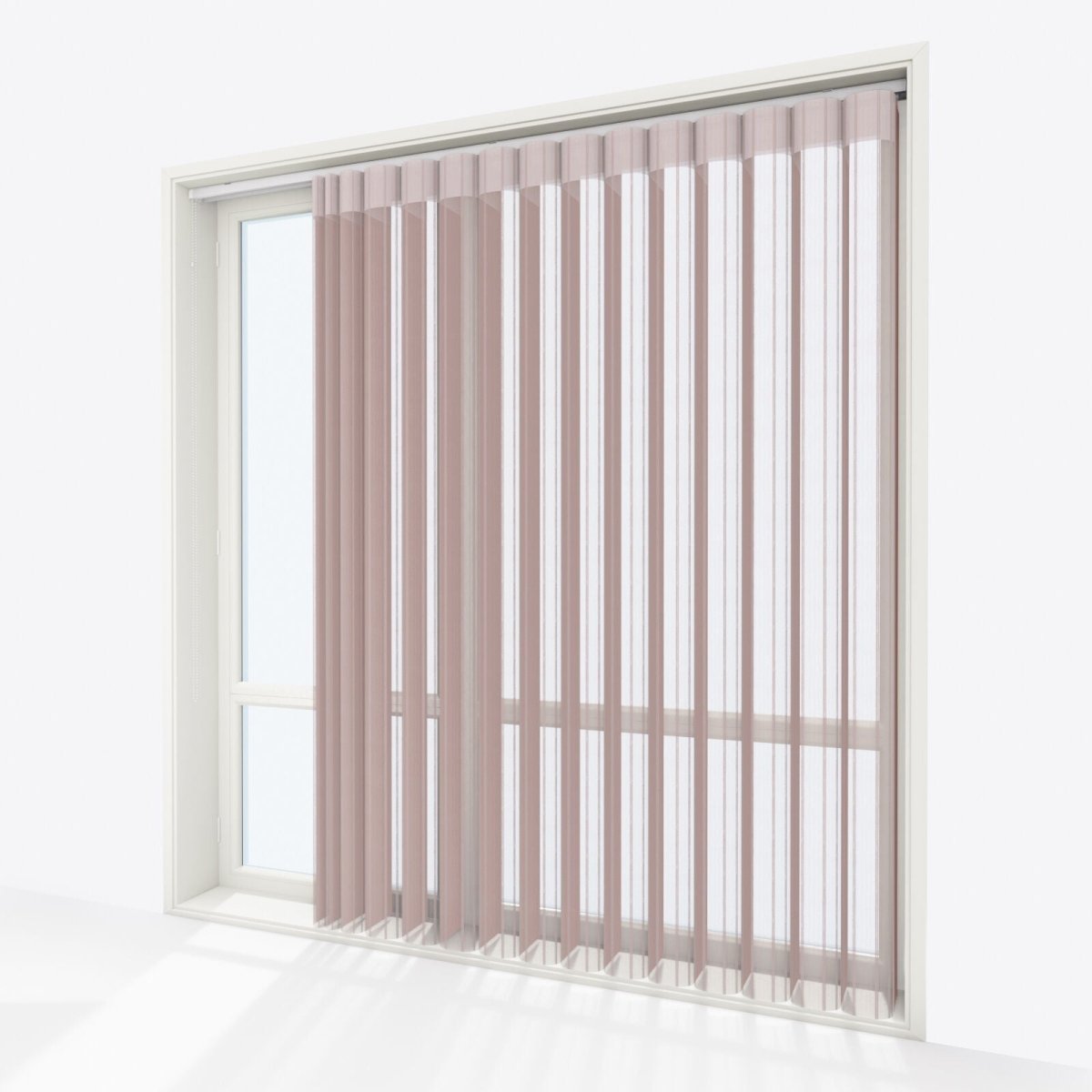 Stripe Adobe Rose Day & Night Vertical Sheer 40cm - Zen Shades