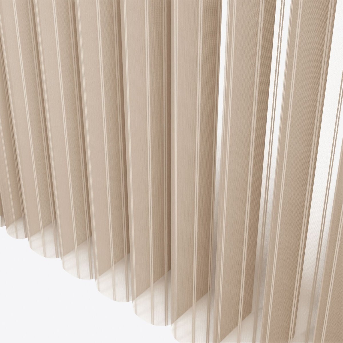 Stripe Gilded Beige Day & Night Vertical Sheer 40cm - Zen Shades