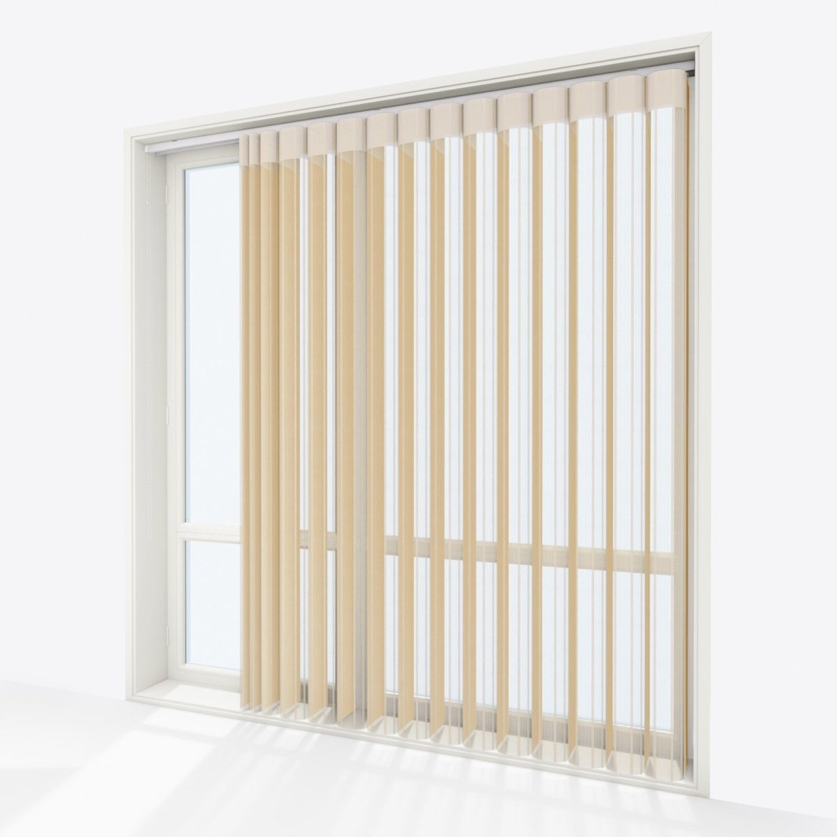 Stripe Honey Peach Day & Night Vertical Sheer 40cm - Zen Shades