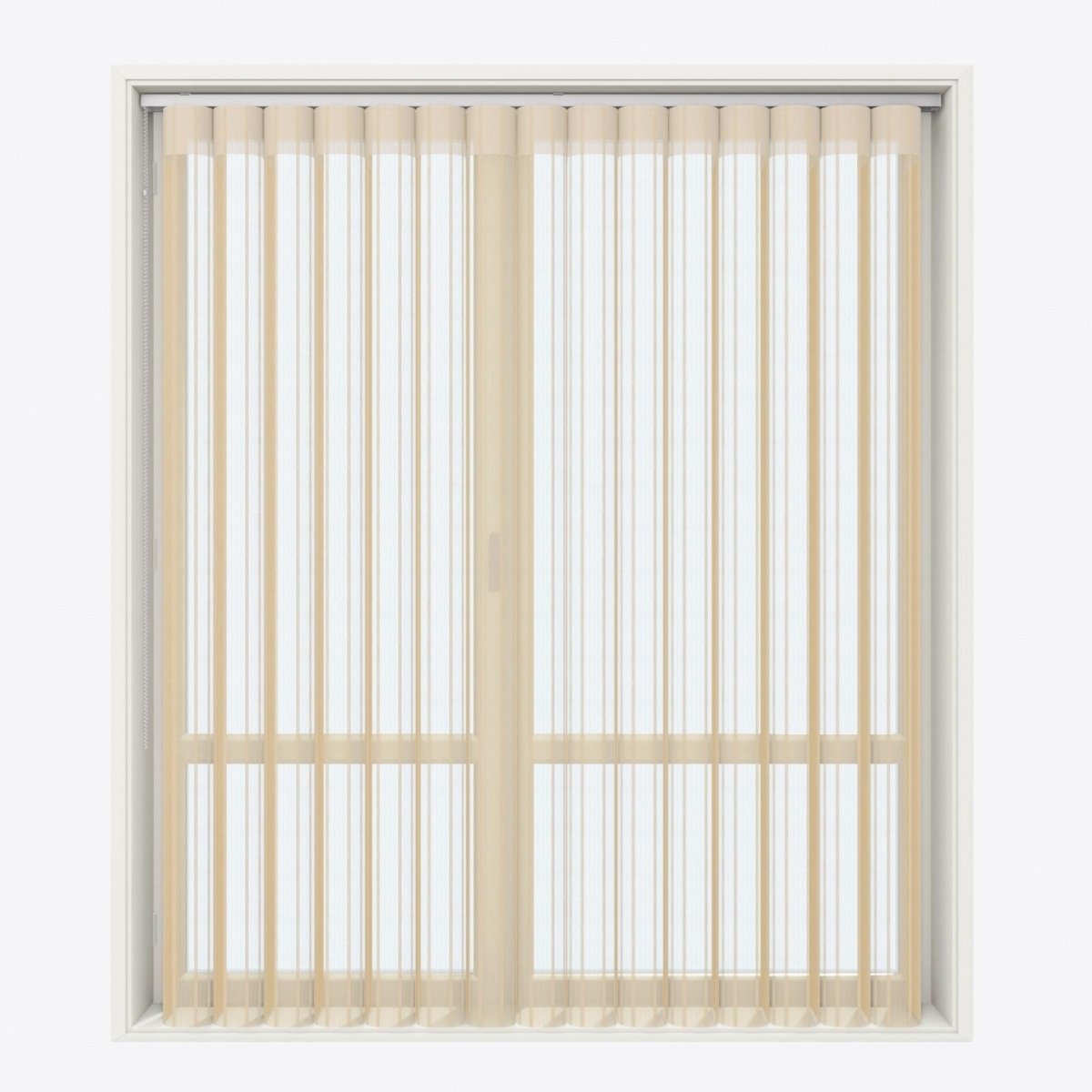Stripe Honey Peach Day & Night Vertical Sheer 40cm - Zen Shades