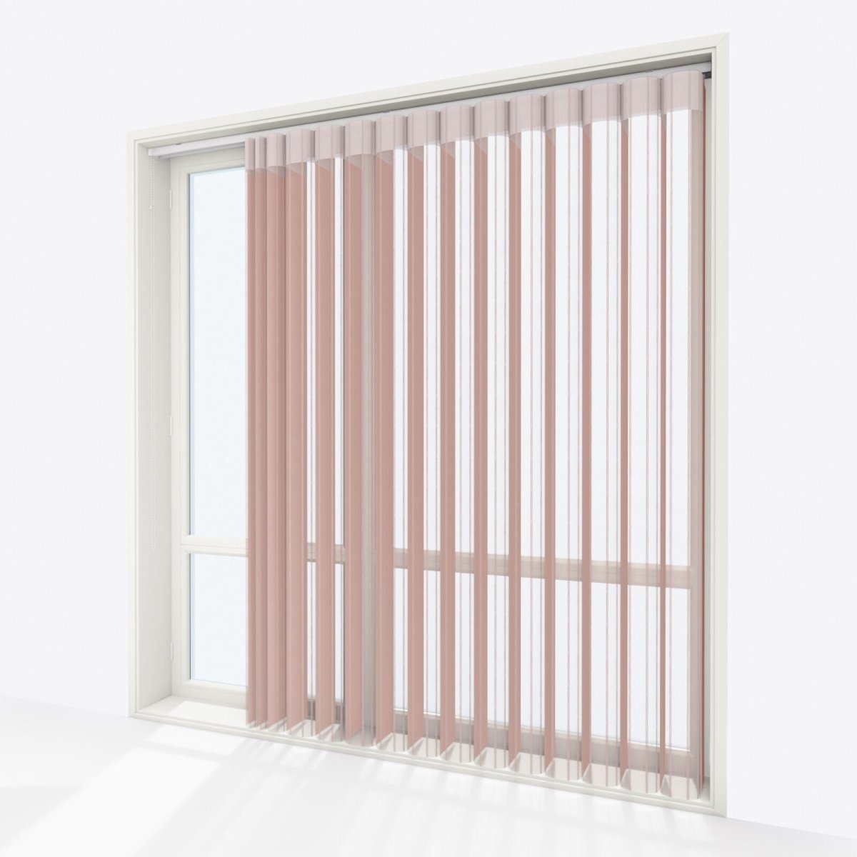 Stripe Mistry Rose Day & Night Vertical Sheer 40cm - Zen Shades