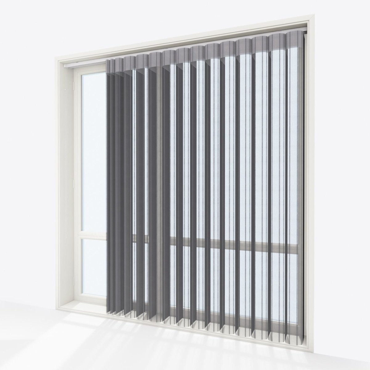 Stripe Volcanic Ash Day & Night Vertical Sheer 40cm - Zen Shades