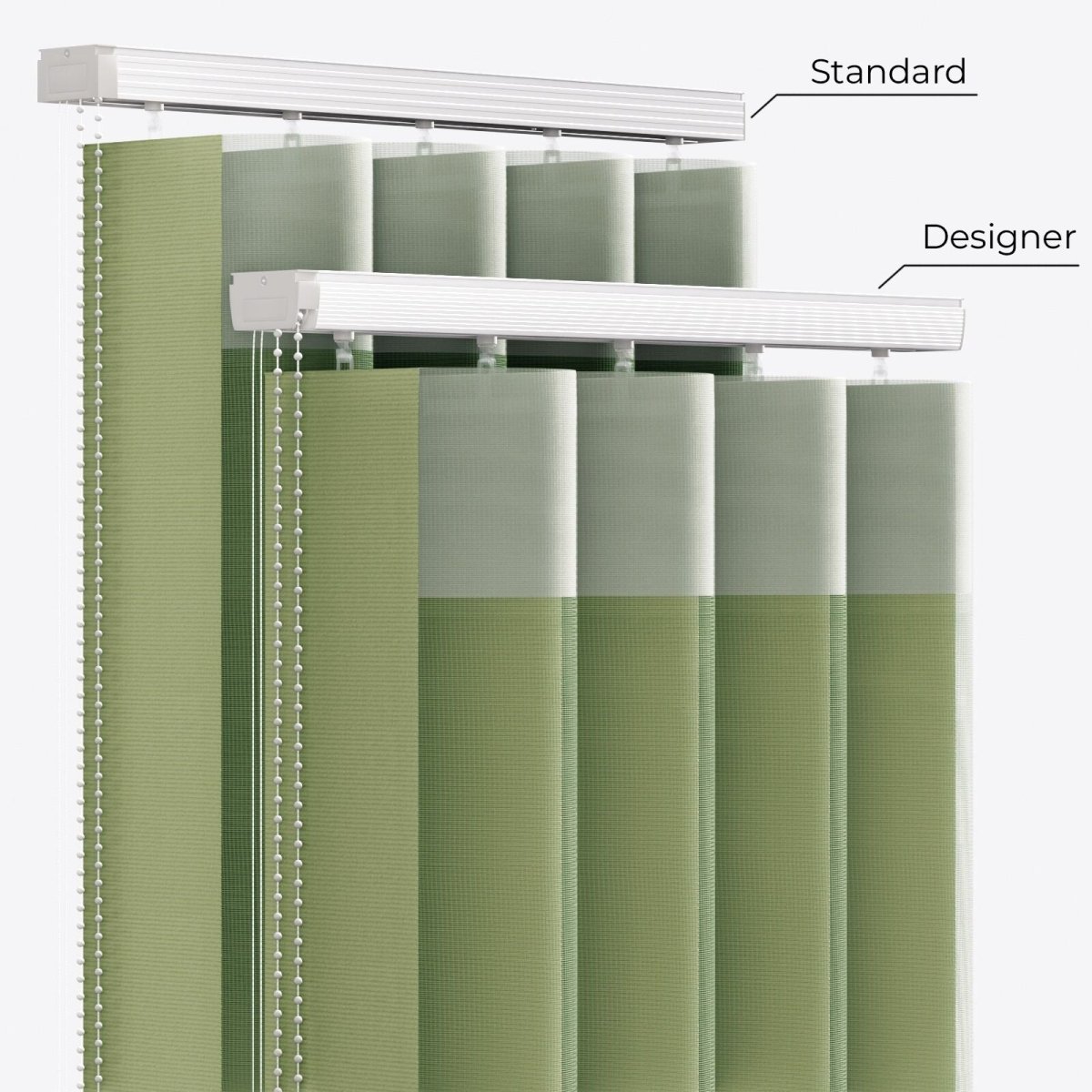 Supreme Alexandrite Green Day & Night Vertical Sheer 33cm - Zen Shades