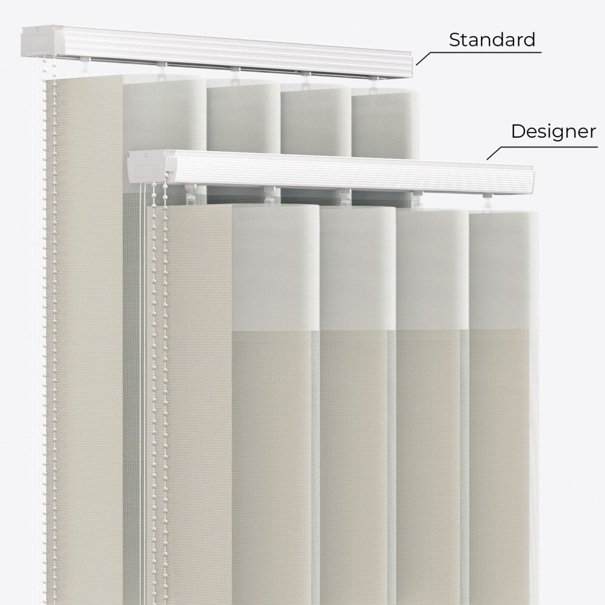 Supreme Matte Olive Day & Night Vertical Sheer 33cm - Zen Shades