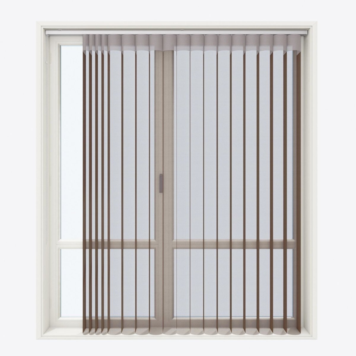 Supreme Terra Brown Day & Night Vertical Sheer 33cm - Zen Shades