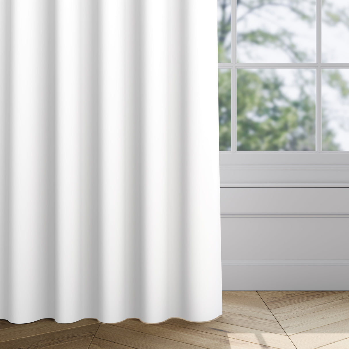 Trace White Curtains - Zen Shades