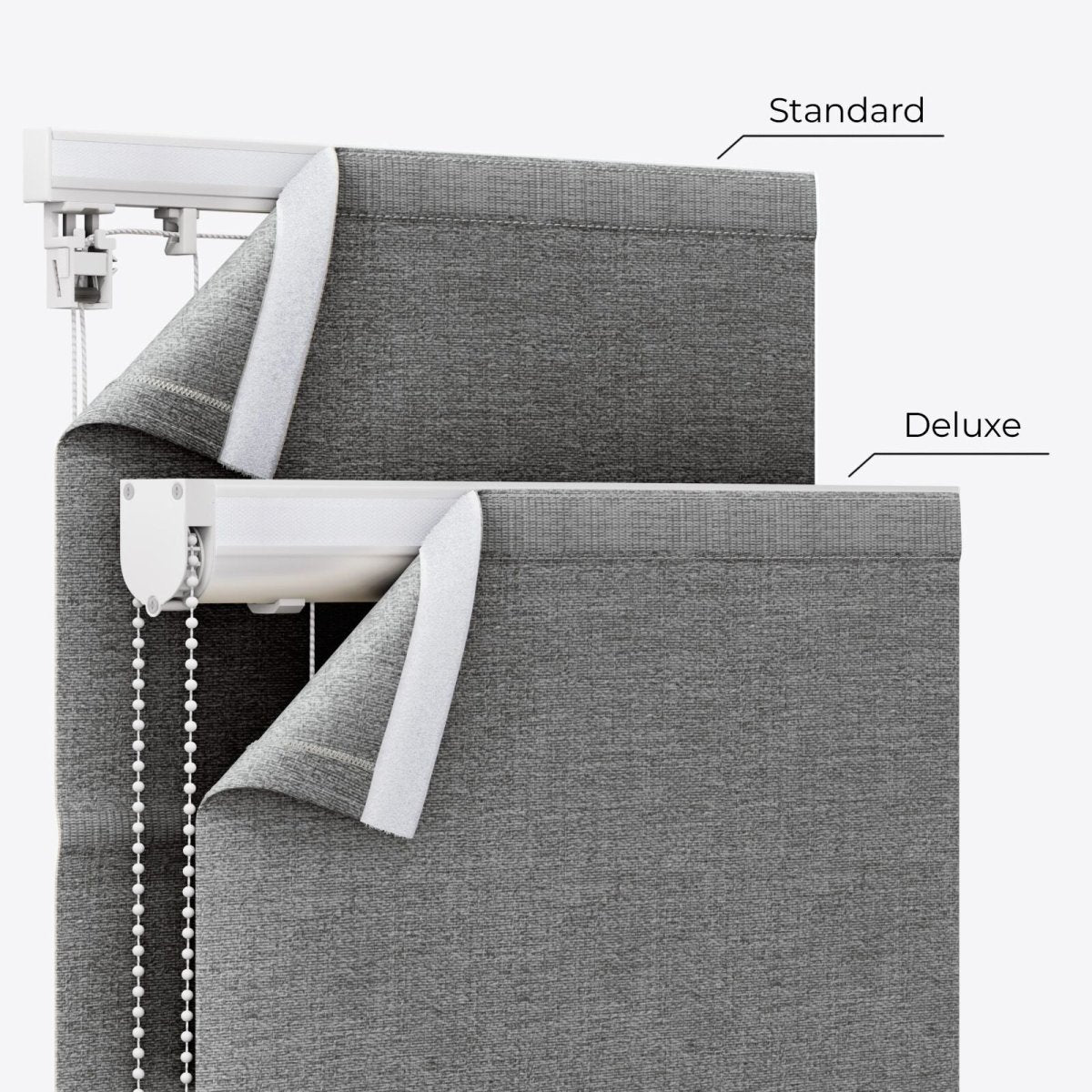 Valeria Flint Gray Roman Blinds - Zen Shades