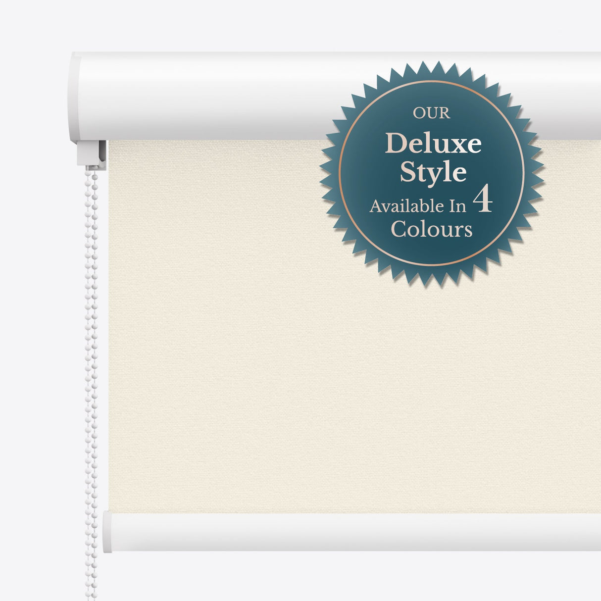 Vogue Pepper White Roller Blinds - Zen Blinds