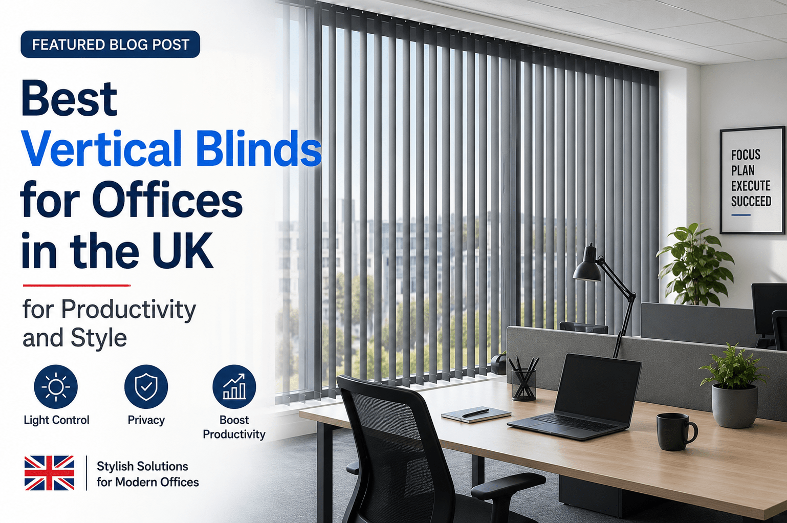 Best Vertical Blinds for Offices in the UK for Productivity and Style - Zen Blinds