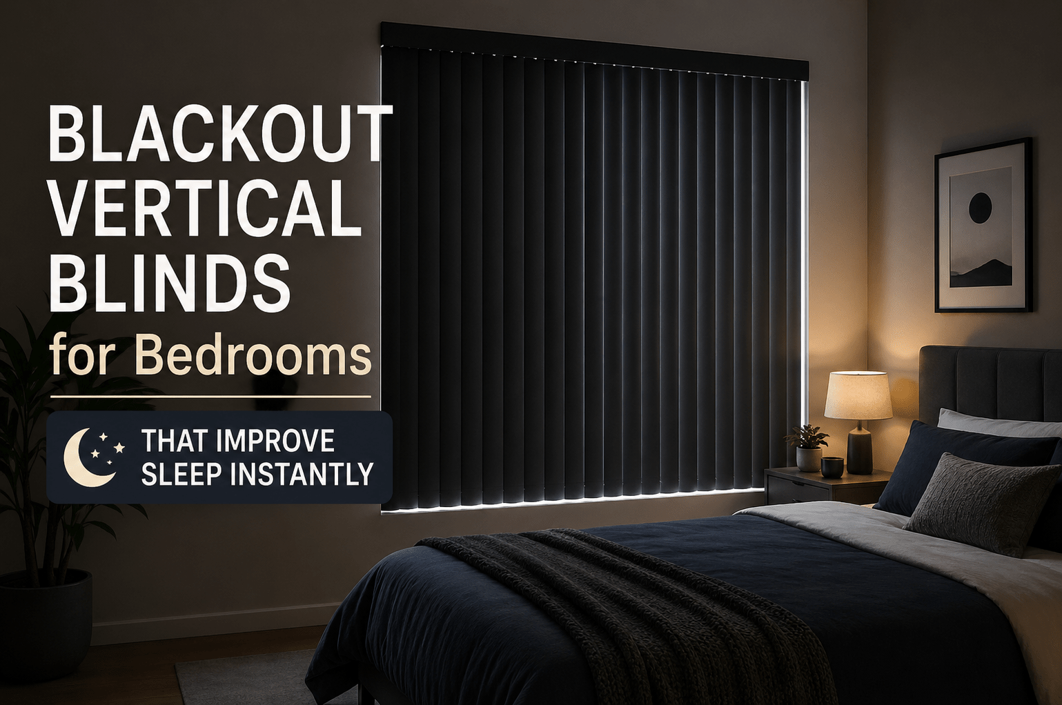 Blackout Vertical Blinds for Bedrooms That Improve Sleep Instantly - Zen Blinds