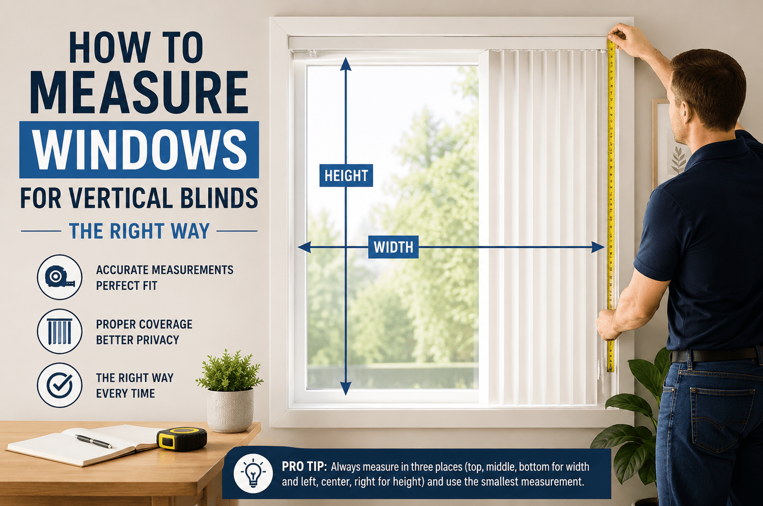 How to Measure Windows for Vertical Blinds the Right Way - Zen Blinds