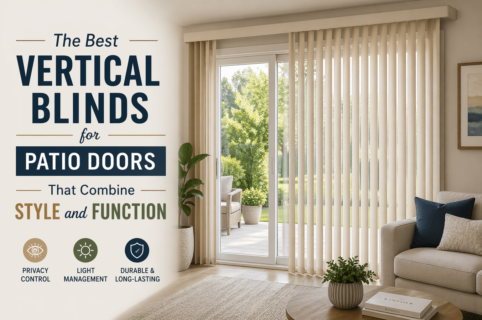 The Best Vertical Blinds for Patio Doors That Combine Style and Function - Zen Blinds