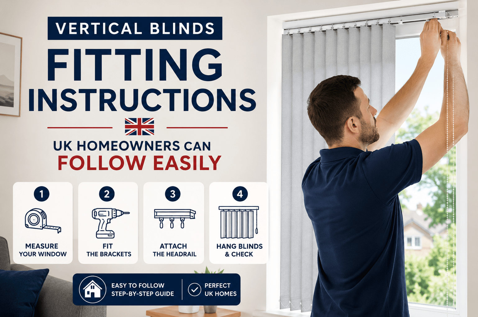 Vertical Blinds Fitting Instructions UK Homeowners Can Follow Easily - Zen Blinds