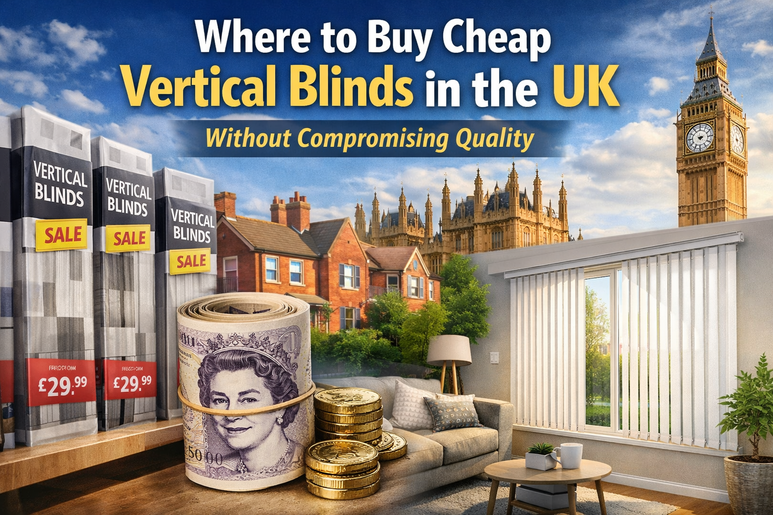 Where to Buy Cheap Vertical Blinds in the UK Without Compromising Quality - Zen Blinds