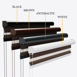 Allure Dark Brown Day & Night Blinds - Zen Shades