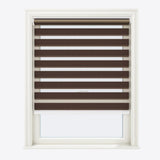 Allure Dark Brown Day & Night Blinds - Zen Shades