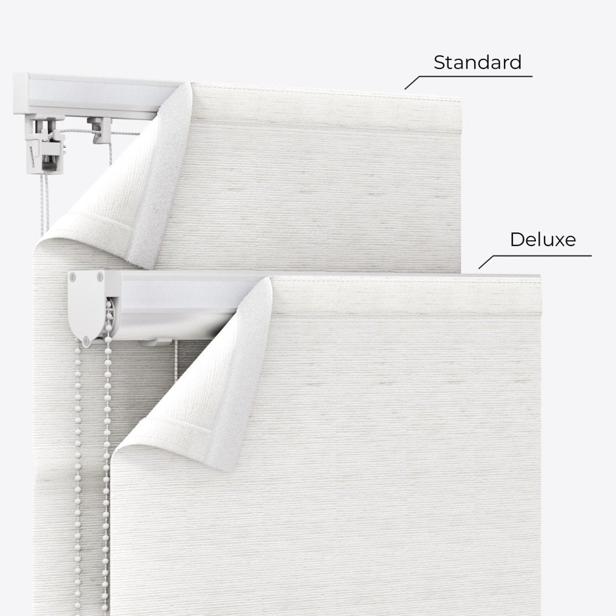 Barcelona White Onyx Roman Blinds - Zen Shades