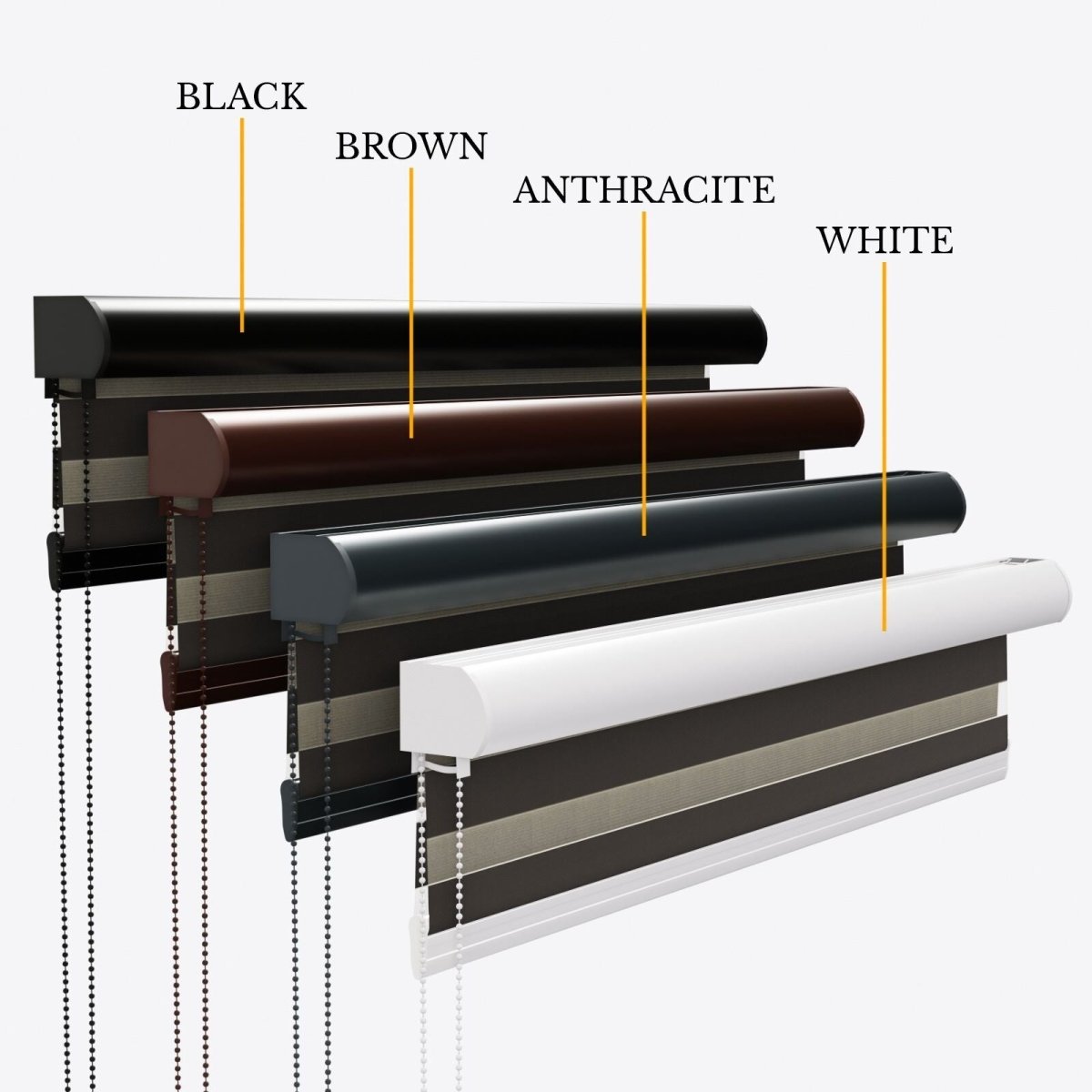 Blackout Delicacy Dark Brown Day & Night Blinds - Zen Shades