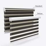 Blackout Delicacy Dark Brown Day & Night Blinds - Zen Shades