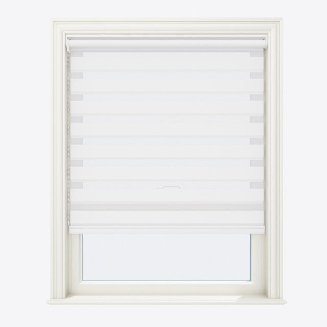 Bliss Porcelain White Day & Night Blinds - Zen Shades