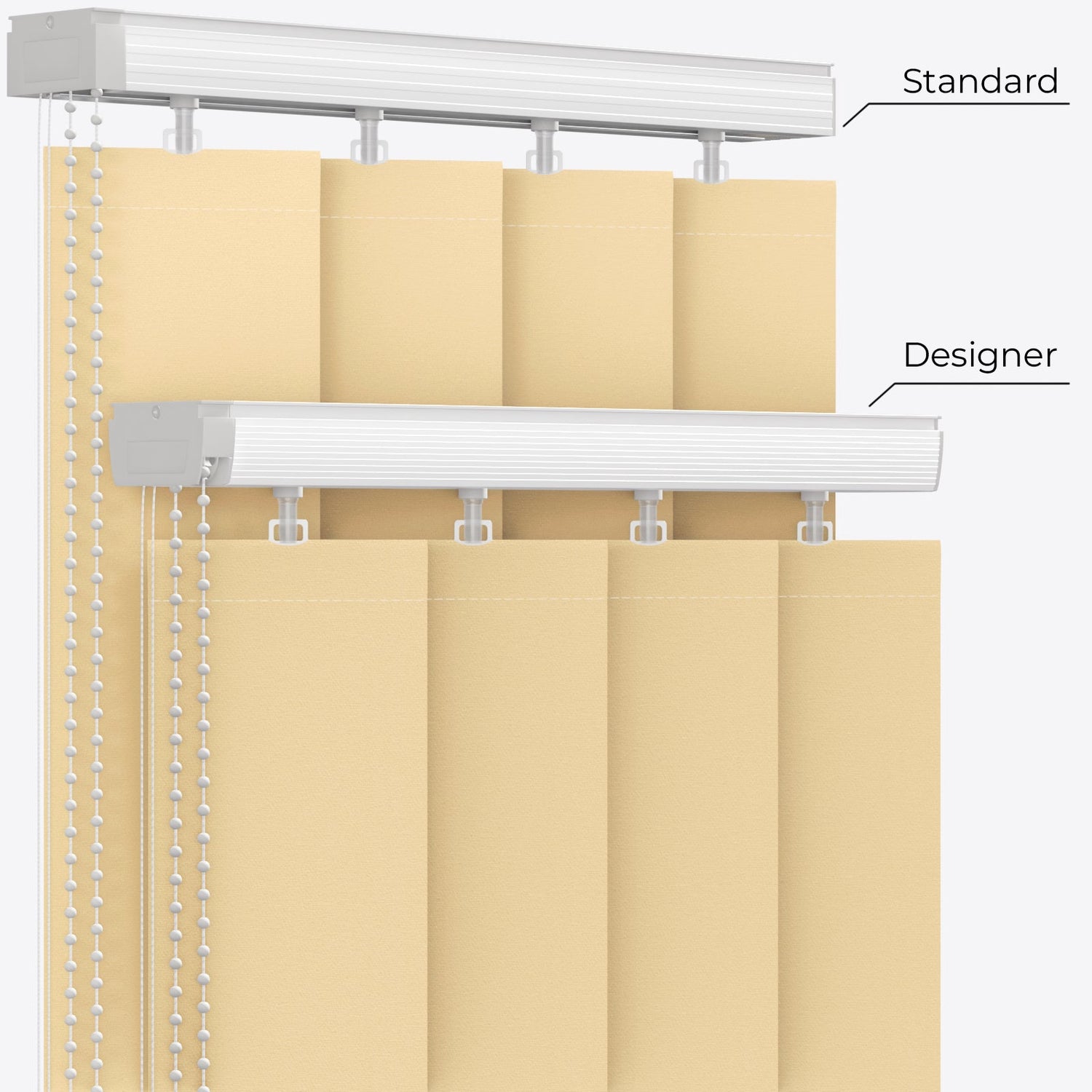 Colori Cornhusk Vertical Blinds - Zen Shades