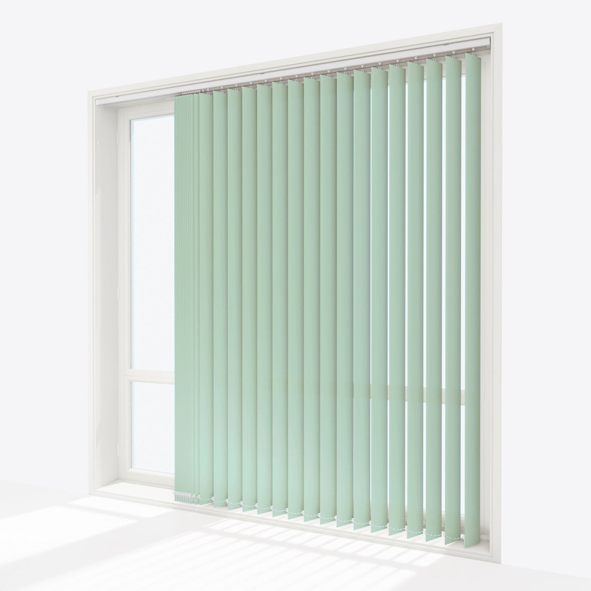 Colori Grayed Jade Vertical Blinds Replacement Slats - Zen Shades