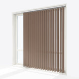 Designo Beige Grey Vertical Blinds Replacement Slats - Zen Shades