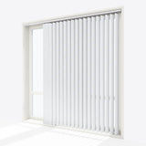 Designo Egyptian White Blackout Vertical Blinds - Zen Shades