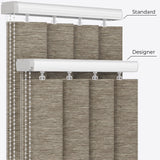 Designo Wood Sepia Tint Vertical Blinds - Zen Shades