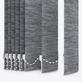 Designo Wood Steel Grey Vertical Blinds - Zen Shades
