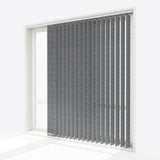 Designo Wood Steel Grey Vertical Blinds - Zen Shades