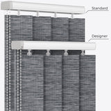 Designo Wood Steel Grey Vertical Blinds - Zen Shades