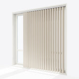 Genebra Ivory Satin Blackout PVC Vertical Blinds - Zen Shades