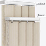 Genebra Ivory Satin Blackout PVC Vertical Blinds - Zen Shades