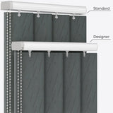 Genova Graphite Blackout PVC Vertical Blinds - Zen Shades