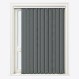 Genova Graphite Blackout PVC Vertical Blinds - Zen Shades