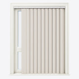 Genova Ivory Satin Blackout PVC Vertical Blinds - Zen Shades